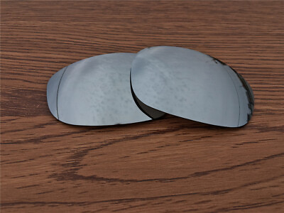 #ad Silver Titanium polarized Replacement Lenses for Oakley Split Jacket