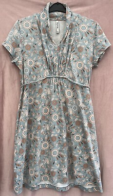 #ad Weird Fish Ladies Short Sleeved Turquoise Dress Size 18