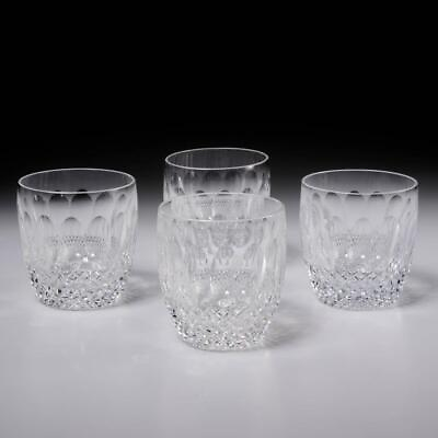 #ad Waterford Crystal Colleen Cut Old Fashioned Rocks Short Glasses 4pc Lot 3.5quot;h A