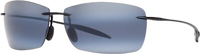 #ad Maui Jim Hikina 423 02 Gloss Black Frame Neutral Grey Polarized Lenses NEW