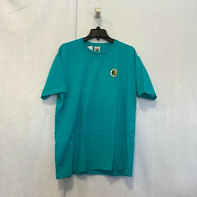 #ad Cross Colours Mens Peace Graphic Print Crew Neck Short Sleeve Green T Shirt Sz L