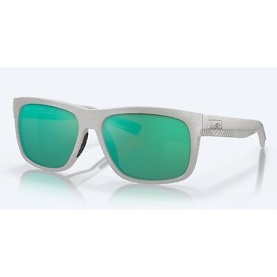 #ad Costa Del Mar 06S903090300658 Baffin Sunglasses Light Gray Frame Green Mirror $119.00