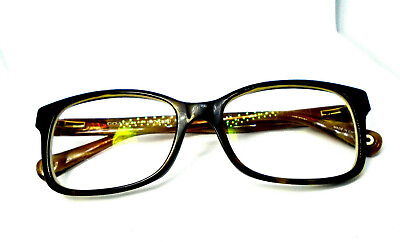 #ad Coach LIBBY HC6047 5204 Dark Tortoise Light Brown Horn 51 16 135 Eyeglass Frames