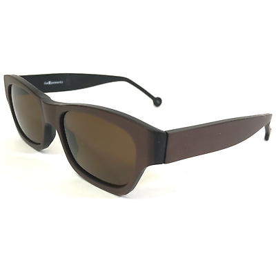 #ad Vintage la Eyeworks Sunglasses MILES Matte Black Brown Frames Brown Lens