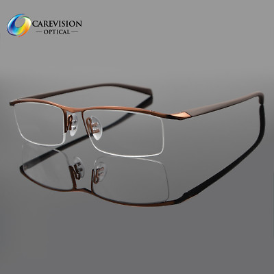 #ad New Men#x27;s Half Rimless Titanium Reading Glasses Eyeglasses Reader 0.00 to 5.00