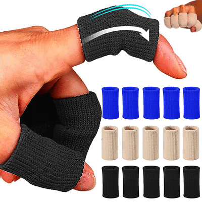 #ad Finger Sleeves Splint Arthritis Compression Brace Triggger Finger Joint Support