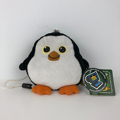#ad Kids Coin Clasp Purse Penguin Plush Mini Wallet Wild Republic With Tags