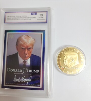 #ad Donald Trump Collectible 45th President MUGSHOT Trading Card