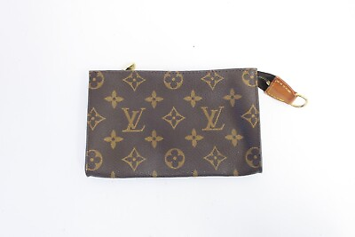 #ad Authentic Louis Vuitton Monogram Accessories Brown Pouch Bag #15913