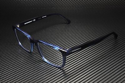 #ad EMPORIO ARMANI EA3148 5748 Shiny Striped Blue Demo Lens 53 mm Mens Eyeglasses