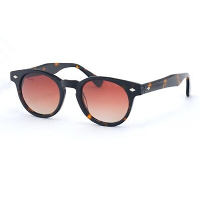 #ad Vintage Tortoise Polarized Sunglasses Acetate Full Rim Red Tint Lens Retro