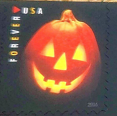 #ad Booklet of 20 quot;Halloween Lanternquot; First Class Stamps Face Value $13.60