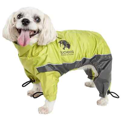 #ad Touch Dog Waterproof Rain Jacket Green Sz M Brand New