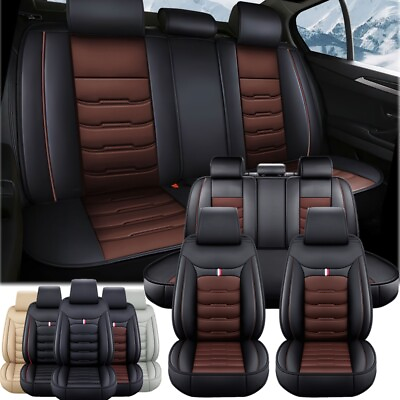 #ad Fits For Toyota Tundra 2008 2024 Car 5 Seat Cover Leather Front Rear Set Cushion