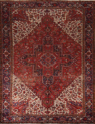#ad Vintage Geometric Heriz Traditional Hand made Living Room Rug Area Carpet 10x13