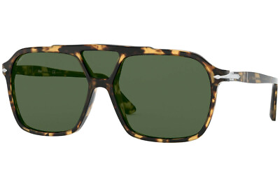 #ad PERSOL PO3223S 1056 P1 TORTOISE SUNGLASS w CRYSTAL GREEN POLARIZED LENS ITALY