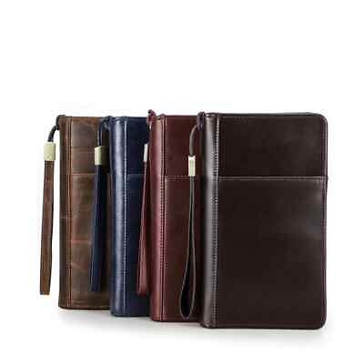 #ad US Stock RFID Leather Clutch Bag Wallet 4 Passport 13 Card Holder Cuir Pochette