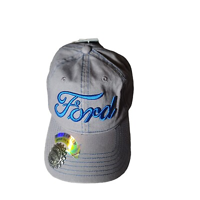 #ad #ad Genuine FORD Parts Gray with Blue ￼Embroidered Cap HAT with Bottle Opener RARE