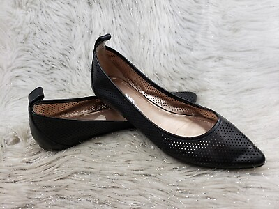 #ad BCBGeneration Black Casual Pointed Toe Flats Perforated Shoes Size 7.5
