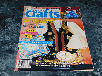#ad Quick and Easy Crafts Magazine August 1991 Doo Dads Clock $2.99