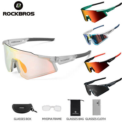 #ad ROCKBROS Cycling Sunglasses Polarized Photochromic Full Frame UV400 Glasses