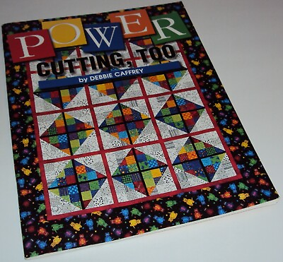 #ad Power Cutting Too Debbie Caffrey Book Patterns Half Square Triangle Units $12.95