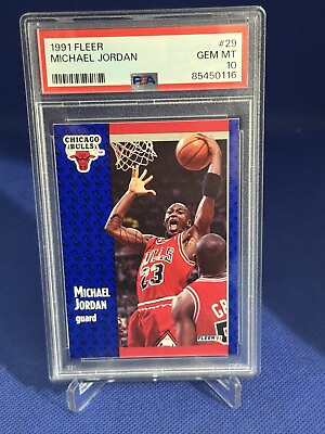 #ad 1991 Michael Jordan Fleer #29 PSA 10 Gem Mint PERFECT MJ CARD EPIC RARE Card🔥