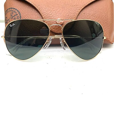 #ad Ray Ban Aviator Sunglasses Gold Frame