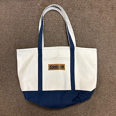 #ad COSTCO WHOLESALE Extra Large Reusable Shopping Tote Bag Beige