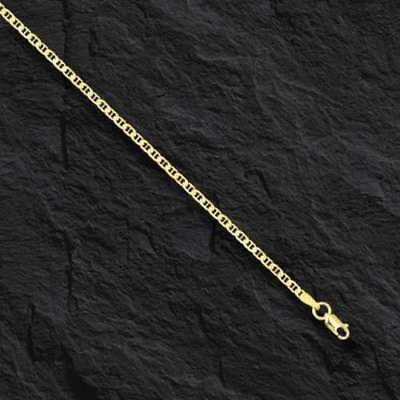 #ad 14kt Solid Yellow Gold Mariner Link Pendant Chain Necklace 1.7 mm 20quot; 2.2 grams