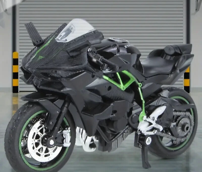 #ad 1:18 Scale Kawasaki Ninja H2R H2 Racing Bike Motorcycle Model Sport Bike Toy