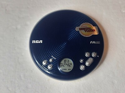 #ad RCA RP2710 Blue Portable CD Player w FM Radio Digital Tuner Tested Works
