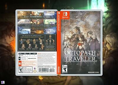 #ad Octopath Traveler Replacement Case: Double Sided Insert for Nintendo Switch