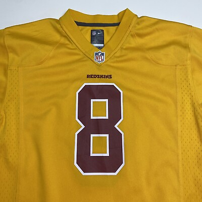 #ad Nike Washington Redskins Kirk Cousins #8 Yellow On Field Womens Jersey Large