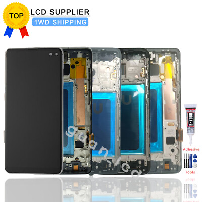 #ad For Samsung Galaxy S8 S9 S10 S10 Display LCD Touch Screen Digitizer Frame
