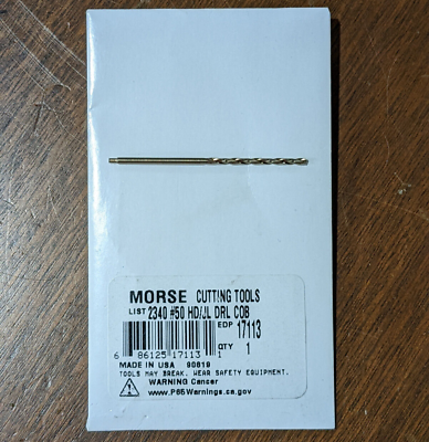 #ad 1 NEW Morse Cutting Tools #50 Cobalt HSS Drill 17113 LIST 2340