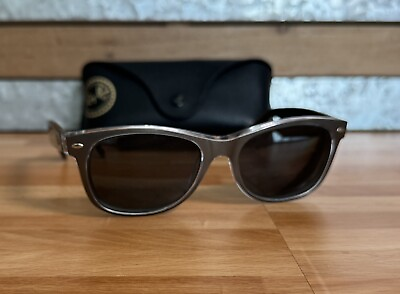 #ad Ray Ban RB2132 New Wayfarer 6143 71 55 18 145 Grey Sunglasses Corrective Lens
