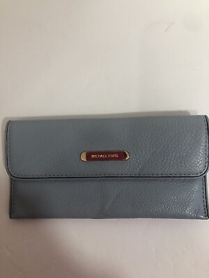 #ad Michael Kors Wallet Pebble Leather Blue Cards