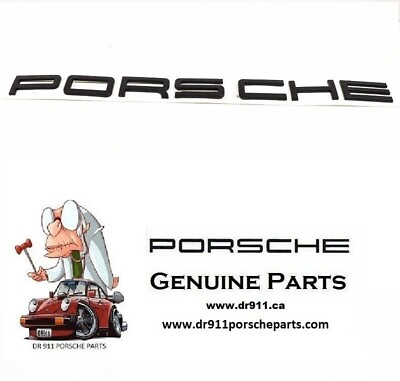 #ad Genuine Porsche Macan quot;PORSCHEquot; Rear Emblem Matte Black 95B853687A
