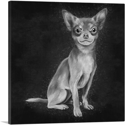 #ad ARTCANVAS Chihuahua Mexican Dog Black White Canvas Art Print