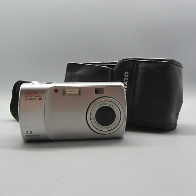 #ad Olympus Digital Camera Camedia D 540 Zoom 3.2MP Silver Tested
