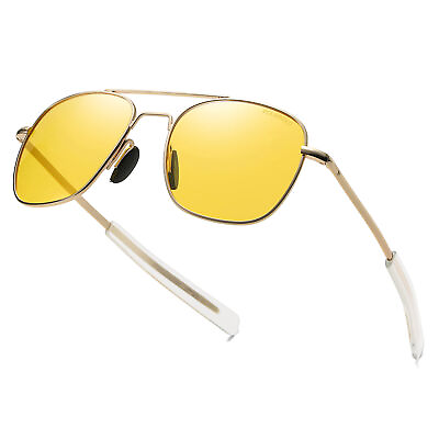 #ad Polarized Night Vision Driving Glasses Men Anti glare Safety PilotSunglasses