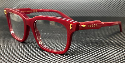 #ad GUCCI GG1265O 003 Burgundy Men#x27;s 52 mm Medium Eyeglasses
