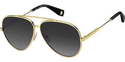 #ad Marc Jacobs Women#x27;s Yellow Gold Tone Aviator Sunglasses MJ1007S 0001 9O