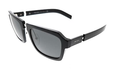 #ad Prada 0PR 09XS 1AB5S0 Black Square Sunglasses