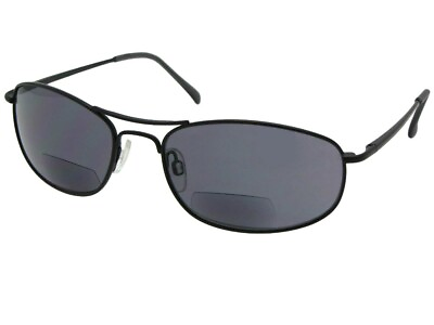 #ad Small Modified Aviator Bifocal Sunglasses Style B2