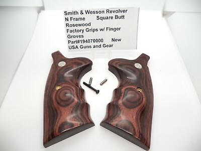 #ad 194070000 Smith Wesson N Frame Pistol Grips w Hardware Square Butt Rose Wood $99.99
