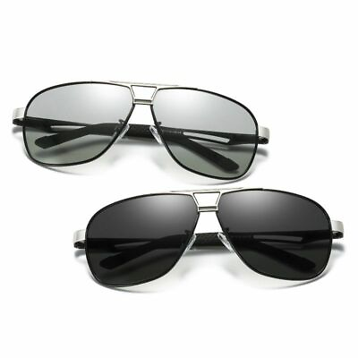 #ad Men Polarized Transition Photochromic Sunglasses Driving Pilot Shades Glasses UV