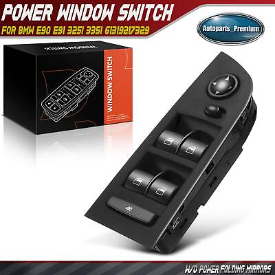 #ad Power Window Switch LH Black Panel for BMW E90 E91 325i 335i 61319217329