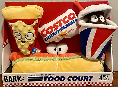#ad Costco Food Court Dog Toy 4 Toys Pizza Hot Dog Soda Member Card